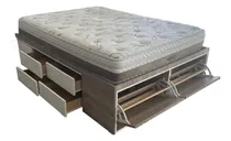 Comprar Cama Box 2 Plazas 120x190 Base Con Cajones Y Zapateros