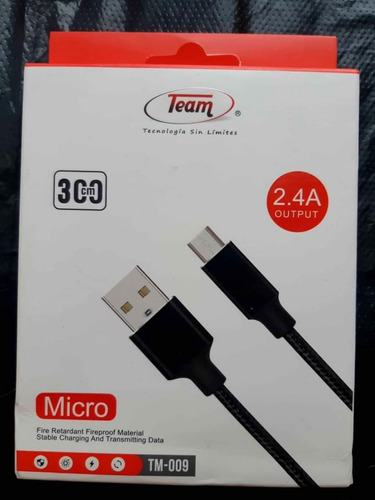 Cable Tipo V8 3 Metros 100% Compatible 