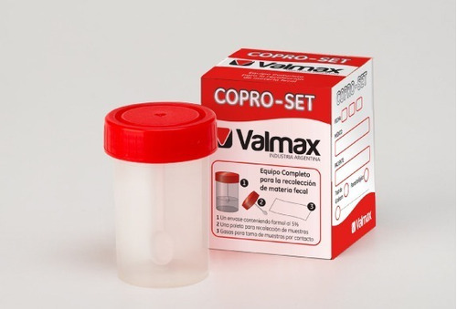 Valmax Coproset Envase Análisis Recolección Materia Fecal 