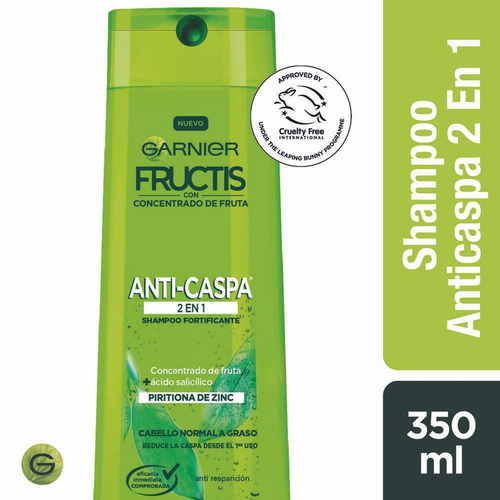 Imagen 1 de 4 de Shampoo Anticaspa 2 En 1 Fructis