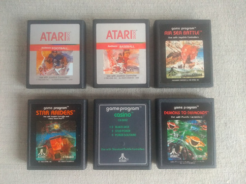 Lote 6 Juegos Atari 2600 (star Raiders, Casino, Etc)