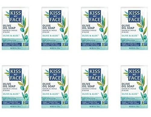 Kiss My Face Jabon De Aceite De Oliva Puro Con Aloe Vera, J