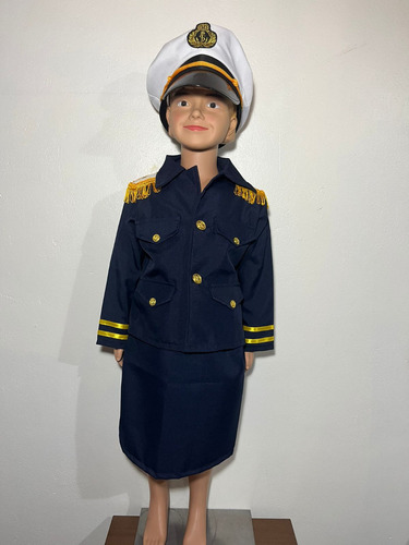 Disfraz Capitán De Marina Niño Y Niña / Marinero / Mes Del Mar /marinero / Armada De Chile