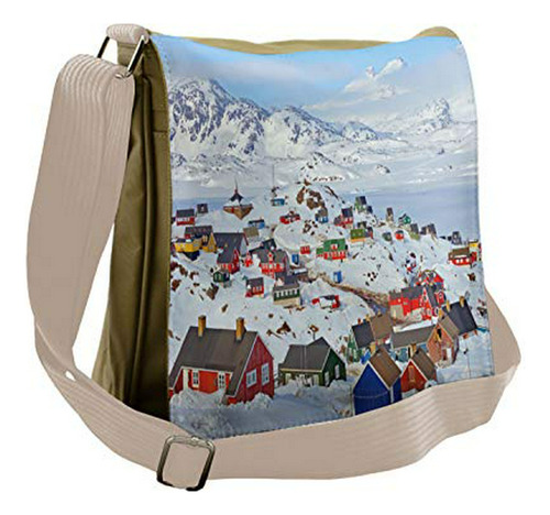 Bolso De Mensajero - Ambesonne Farm House Bag, Frozen Winter
