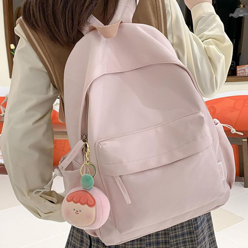 Mochila De Moda Informal Sencilla 2024 Con Colgante