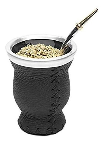 Balibetov [cuero Black] Yerba Mate Gourd Set 