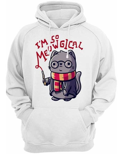 Sudadera Gato Mago So Meowgical Divertida Creativa Mod.276