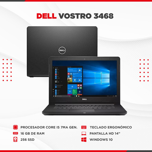 Laptop Dell Vostro 3468 Core I5 7ma 16gb 256ssd