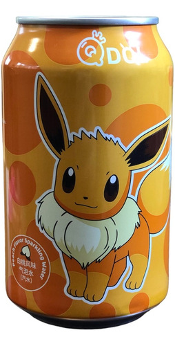 Bebida Qdol Pokémon Eevee Sabor Durazno