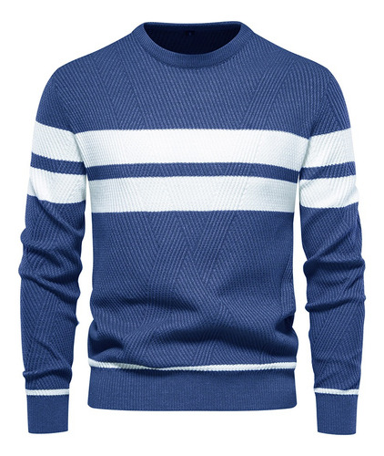 Jersey De Punto Con Cuello Redondo De Invierno Para Hombre.