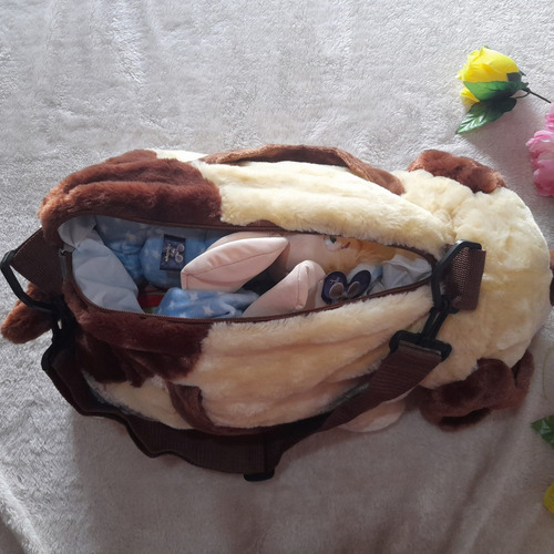 Pañalera Peluche Importado Hipoalergénico Bolso Para Bebés