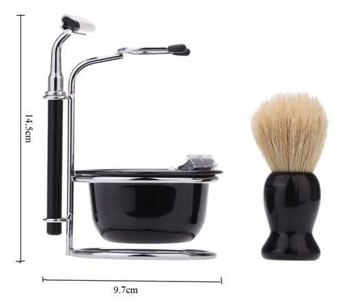 Barbería Set De Barba Hisopo Navaja Navajin Para Afeitar