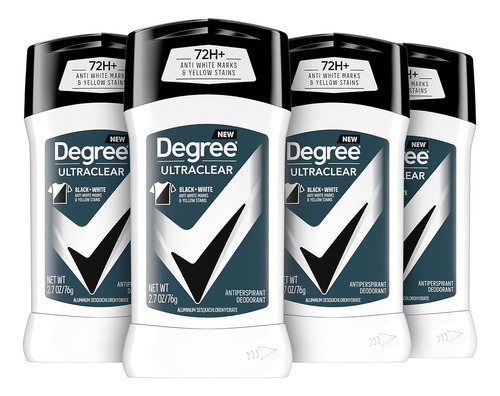Desodorante Antitranspirante Degree Men Black+white 4 Pack