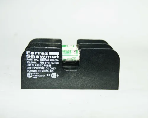 Bloque De 2 Fusibles Cc-tron Fnq-r-3/4 30a 600v Cod 01566 (Usado)