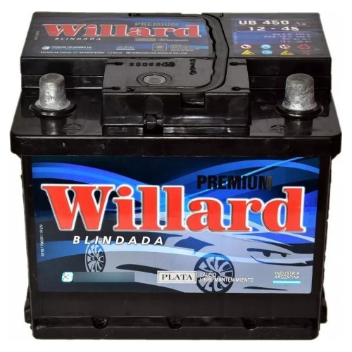 Batería Willard Ub450 12x45 Clio-ka-ecosport-up-gol-mobi