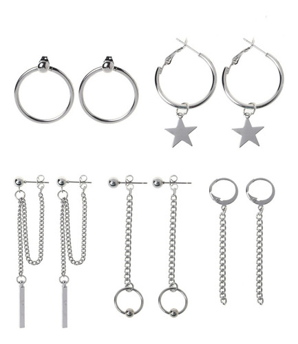 (4 #mold) Joias Kpop Hip Hop Punk Para Tit Steel Tassel