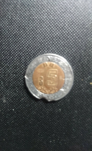 Moneda De Colección De Cinco Pesos Error De Acuñación De2013