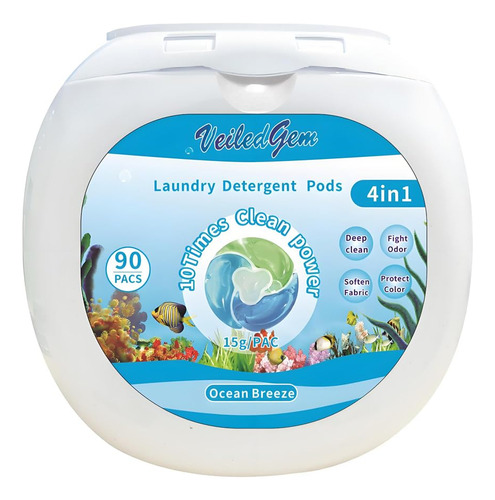 Cápsulas De Detergente Para Roupa Veiledgem 4 Em 1 De Alta E