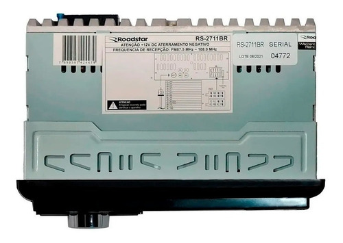 Imagem 3 de 5 de Som automotivo Roadstar RS-2711BR Plus com USB, bluetooth e leitor de cartão SD