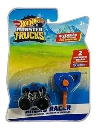 Mini Hot Wheels Monster Truck 4cm Lanzador Micro Racer M4e  