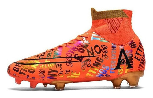 Botas De Fútbol De Caña Alta, Tacos Largos Antideslizantes