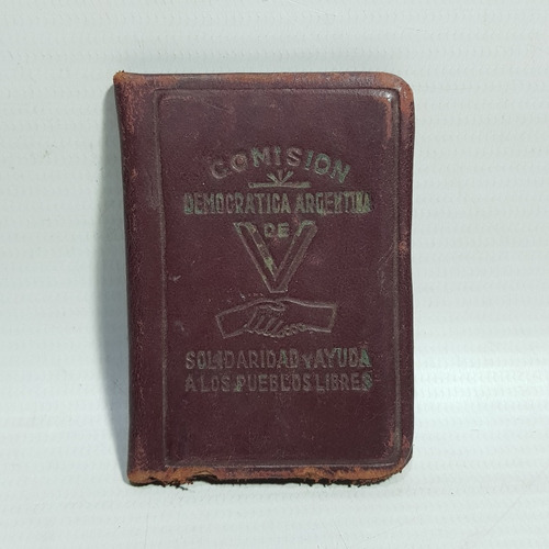 Antiguo Carnet Comisión Democrática Ayuda Pueblos Mag 61502