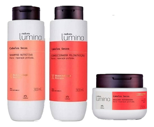 Lumina Cabello Seco Shampoo +acondicionador +mascara + Envio