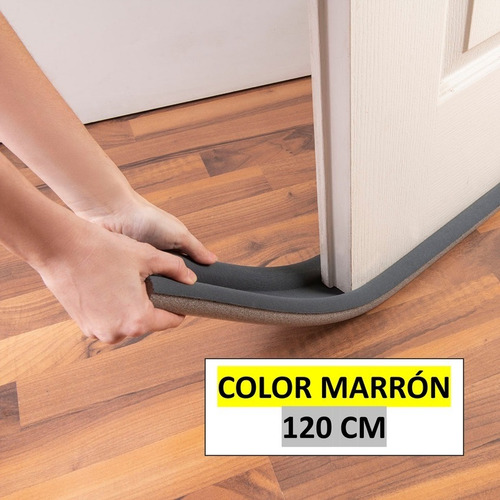 Imagen 1 de 8 de Zócalo Burlete Suprabond Doble Bajo Puerta 120cm - Marrón