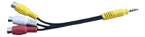 Cabo P2 St 4c + 3 Rca Fêmea 17cm Áudio E Vídeo Kit 5 Cabos