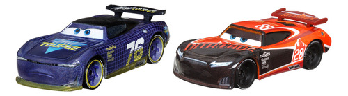 CARS, Paquete de 2 Will Rusch & Tim Treadless, Vehículos Coleccionables, Juguete Mattel de Disney y Pixar, Juguetes para Niños y Adultos