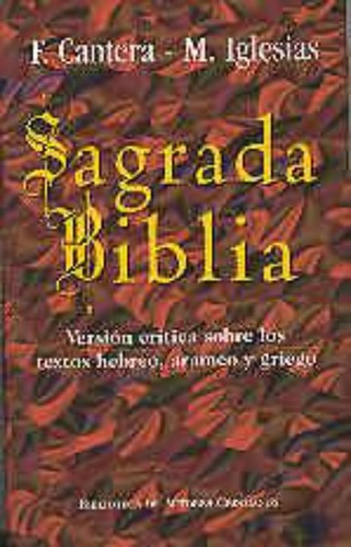 Libro Sagrada Biblia (cantera-iglesias) - Varios Autores