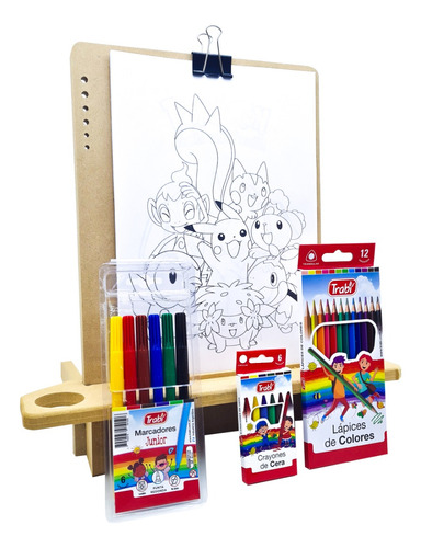 Simple Kit Arte Niños Set Infantil + H. Pintar Pokemon