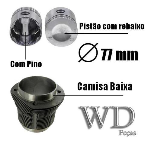 Kit Motor Vw Fusca Variant 1.3 1300 Gasolina Ks Original