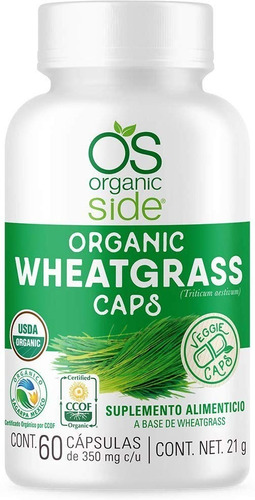 Wheatgrass Hierba De Trigo Orgánico 60 Cápsulas