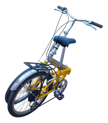 Bicicleta Aurora Plegable Aluminio 6v Folding Rodado 20 Amarillo 50 Cm (Usado)