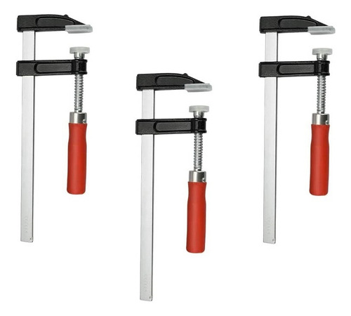 Pack X3 Prensa Sargento Tipo F Carpintería 200x50mm Abrazade