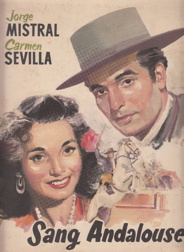 1954 Cine España Un Caballero Andaluz Guia Estreno Frances
