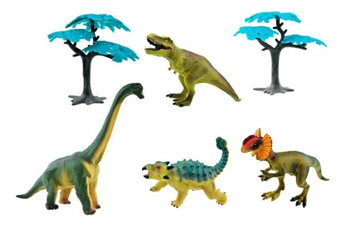 Dinossauro E Cenário Dino World 1103 Beast Alive Kit 4dino