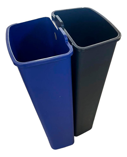 Tacho Basura Reciclaje 50 Lts Acero Inox Pedal Cierre Solo Acero Inox