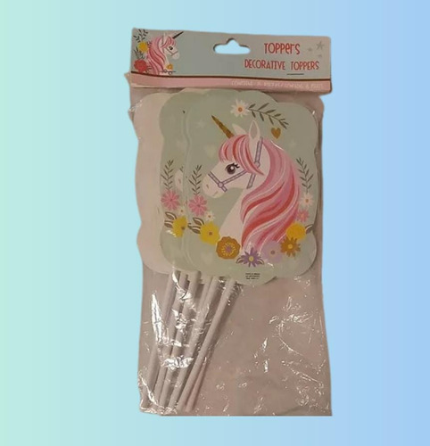 Toppers Decorativos Unicornio Para Fiestas Granmark