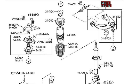 Imagen 2 de 2 de Meseta Superior Delantera (izq-der) Mazda 6