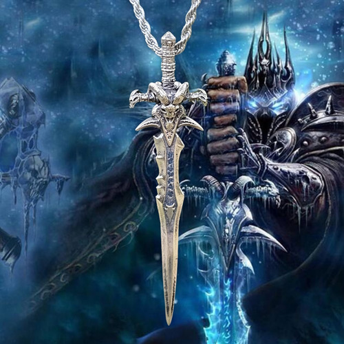 Gran Espada Rey Exánime Arthas Lich King Wow Warcraft Plateado