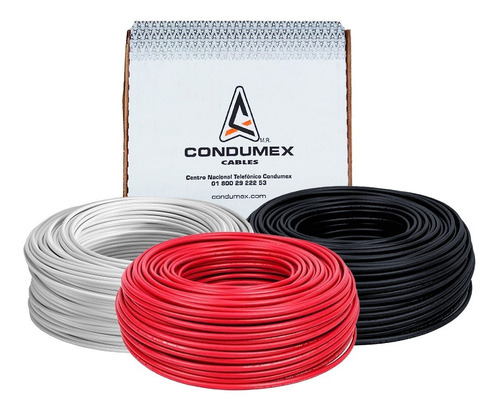 Imagen 2 de 10 de Kit 3 Cajas 100 Mts Cable Blanco,negro,rojo Cal 12 Condumex