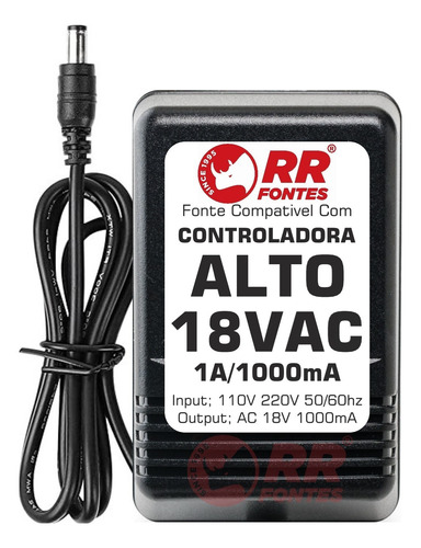 Fonte Ac 18v 1a Para Mesa Mixer Alto Zephyr Zmx862 Zmx122fx