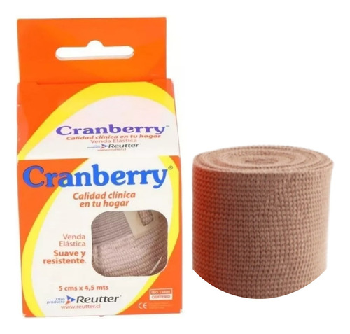 Venda Elástica 5 Cm X 4,5 Mts Cranberry Unidad