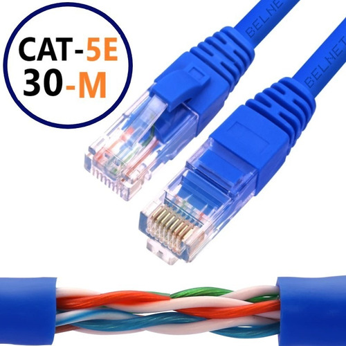 Cable De Red Ethernet Rj45 Utp Cat6 30 Metros Mts De Fabrica