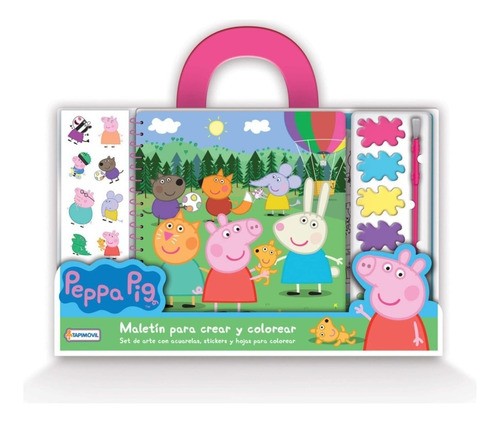 Maletín Crear Y Colorear Peppa Pig Stickers + Acuarelas 6309