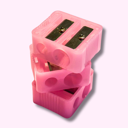 Sacapuntas Doble Mazz Make Up - Precisión Y Estilo Rosa Claro