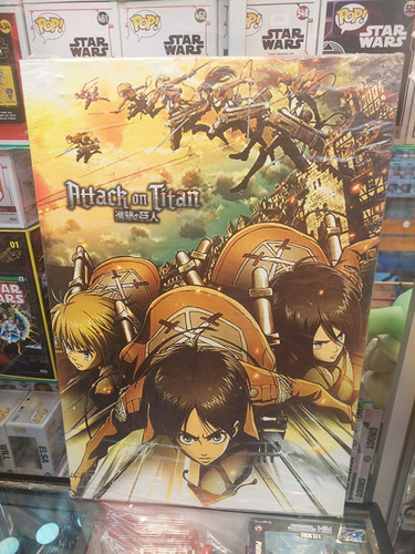 Cuadro Attack On Titan Escuadron Corriendo En Tela Pvc 60x40