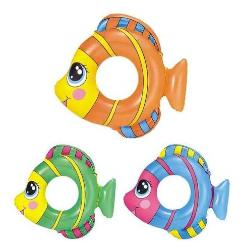 Salvavidas Inflable Infantil Peces De Colores